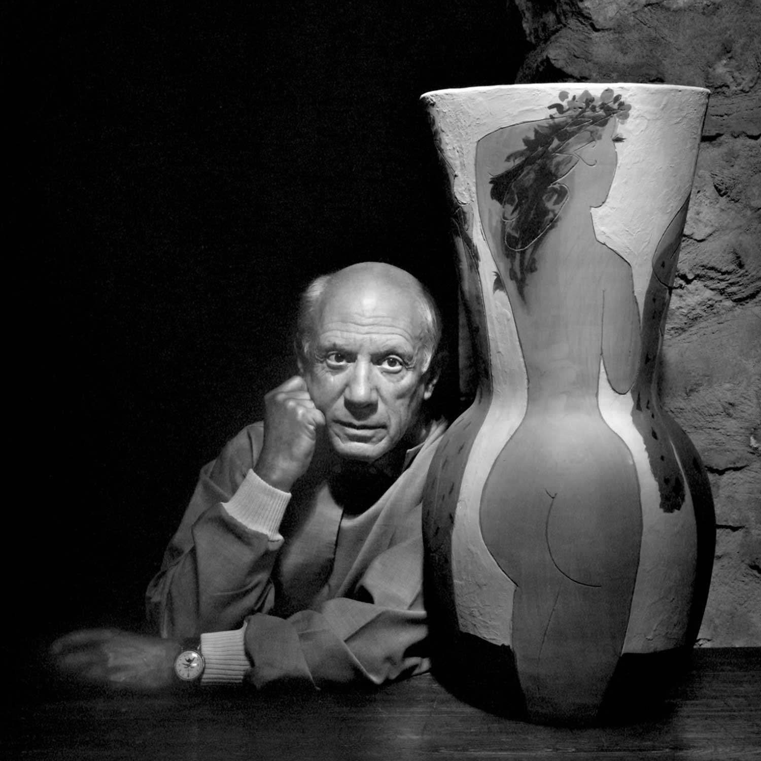 Picasso wearing his Jaeger-LeCoultre Triple Date Moonphase (Image: Yousuf Karsh)