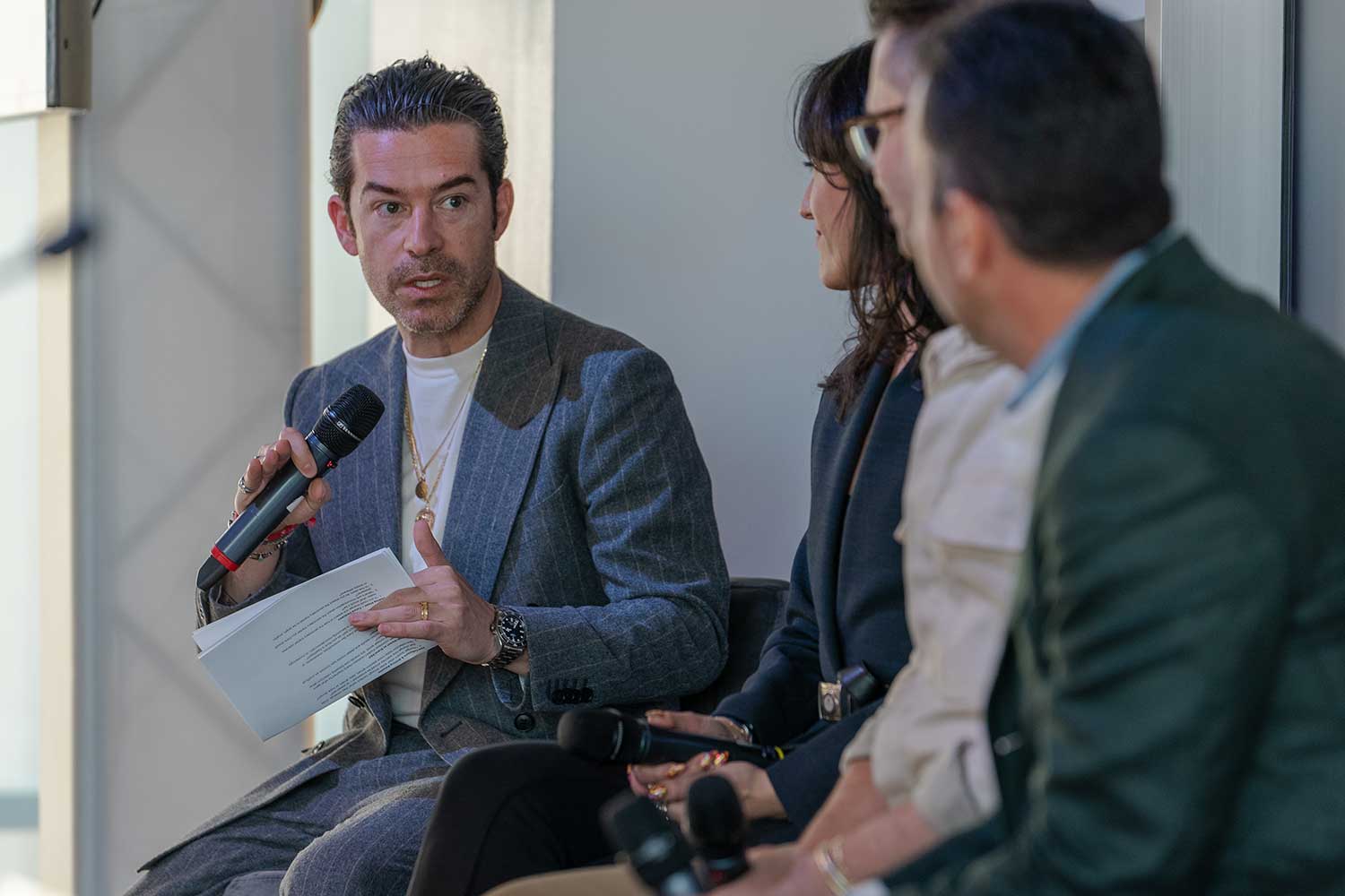 Cameron Barr, CEO of Craft + Tailored (moderator), Georgia Benjamin, Collector & Content Creator, James Lamdin, Founder, Analog:Shift; Vice President of Vintage & Pre-Owned Timepieces of Watches of Switzerland Group, Paul Boutros, Deputy Chairman and Head of Watches, Americas for Phillips Auctioneers (Image Credit: Alex Merillou)